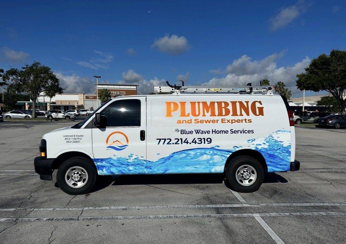 Blue Wave Home Services plumbing & sewer van