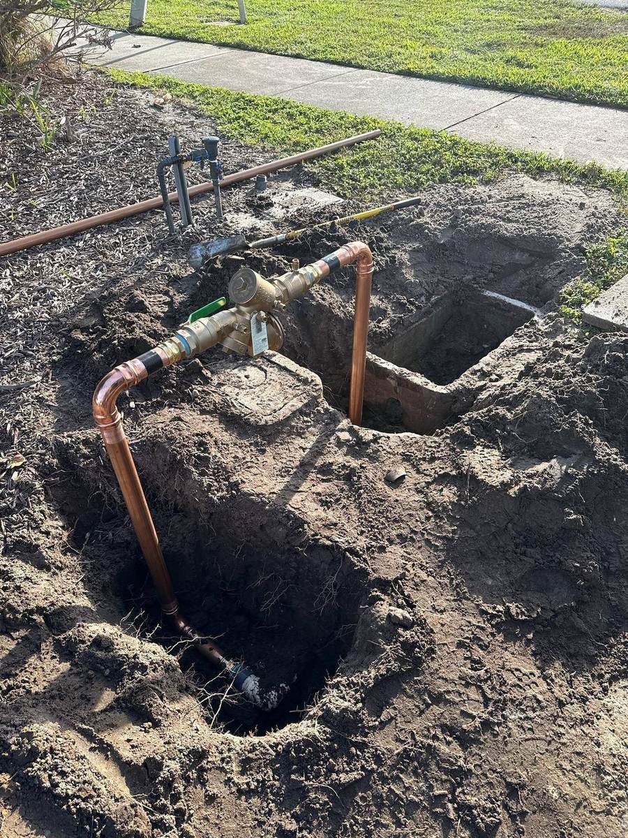 Fresh copper water line installed by Blue Wave Home Services